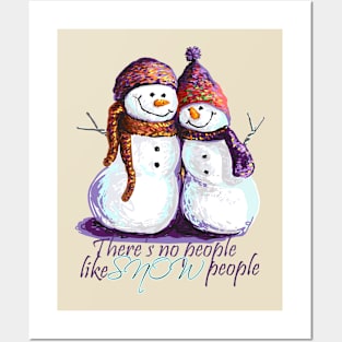 Happy Snow People Posters and Art